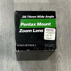 Toyo Optics 35-75mm Wide-Angle Zoom Pentax Mount Camera Lens